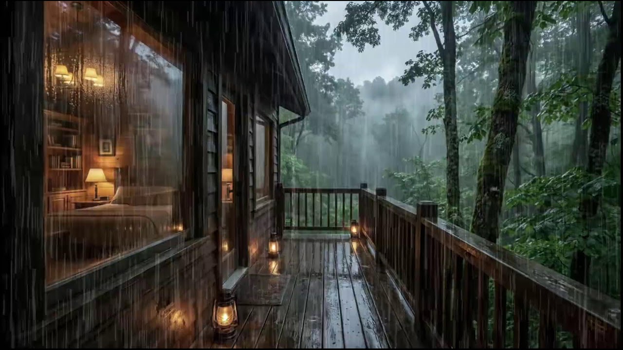 Soft Rain at a Quiet Forest Cabin 🌧 Gentle Rain Ambience for Deep Sleep and Peaceful Dreams