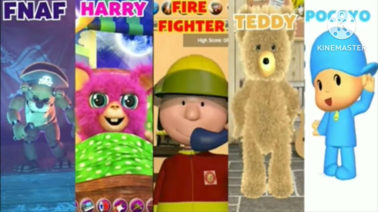 FNAF 🆚 HARRY 🆚 FIRE FIGHTER 🆚 TEDDY 🆚 POCOYO WHO IS BEST?