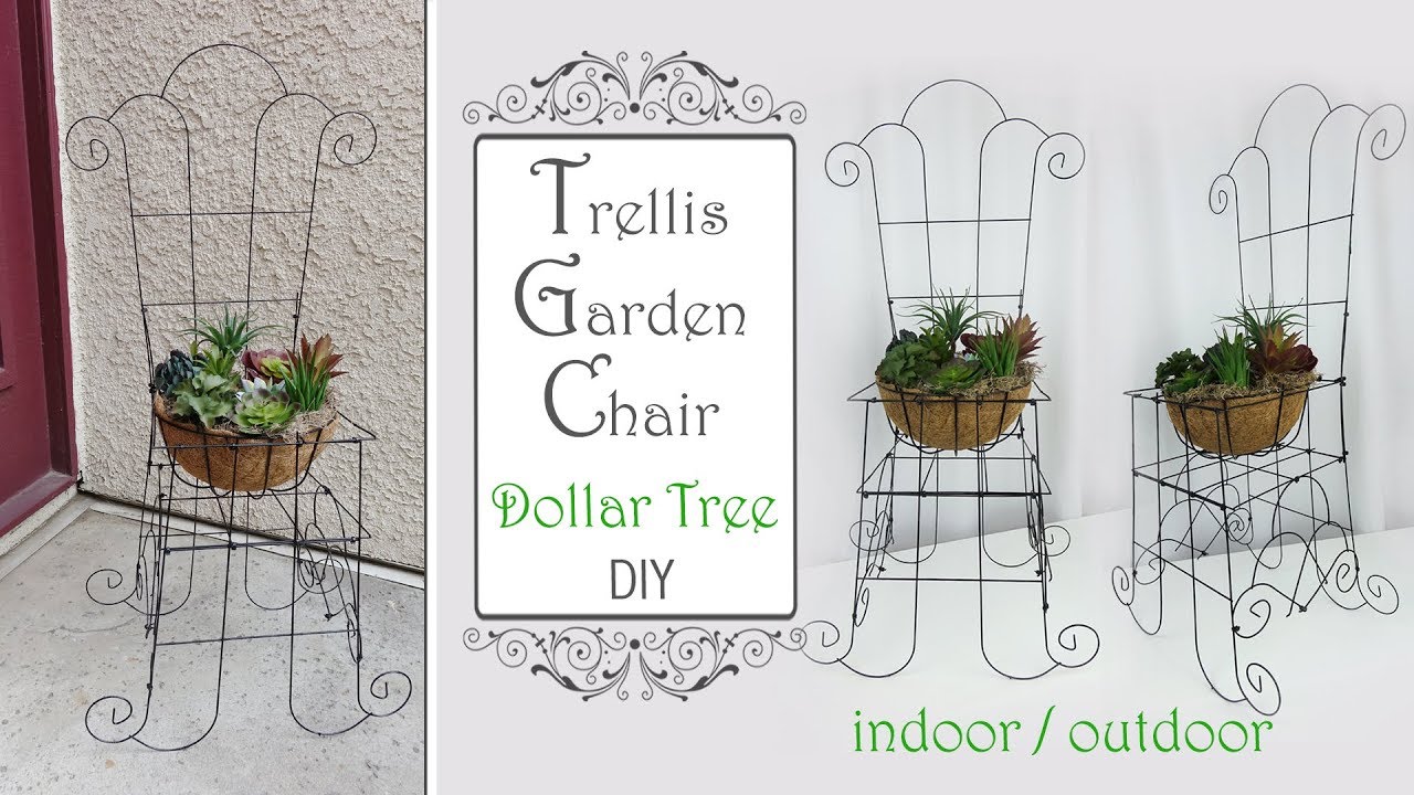 Dollar Tree DIY Trellis Garden Chair DIY / Garden DIY / Patio Decor DIY