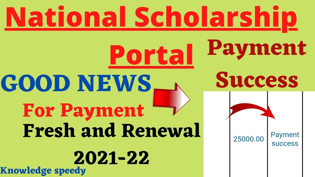 National Scholarship Portal 2021-22 | nsp scholarship 2022 | payment receive today 🔥🔥