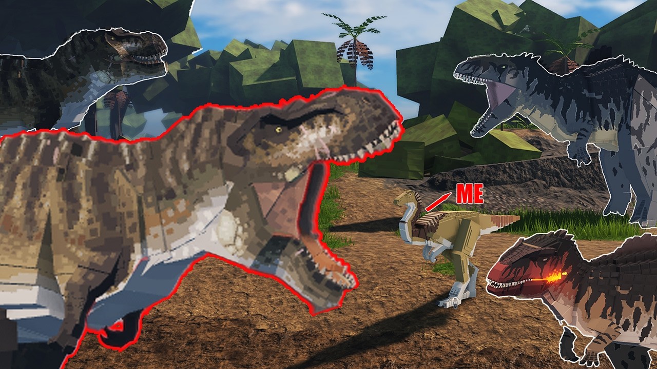 Playing Jurassic Blocky for the first time as a Poor Gallimimus