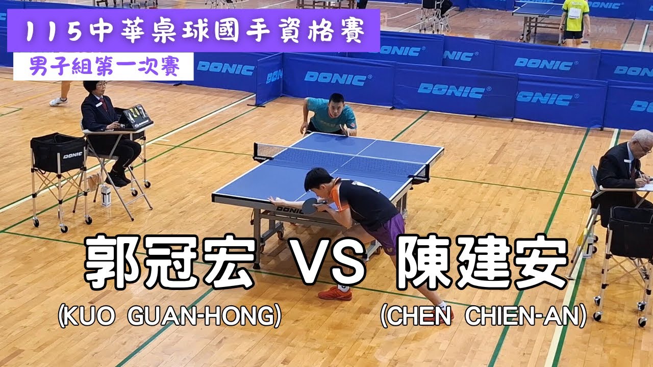 【115中華桌球國手資格賽】男子組第一次賽 郭冠宏(KUO GUAN-HONG) VS  陳建安(CHEN CHIEN-AN) #20251104