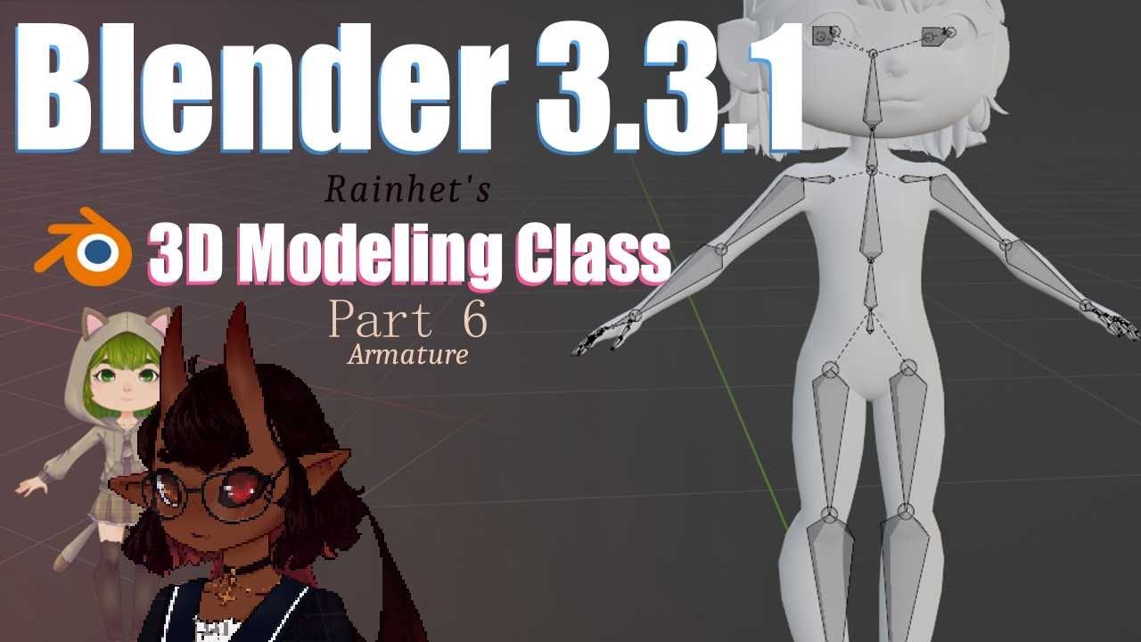 Blender Part 6  How to add an Armature || VTuber Vrchat Avatar Tutorial 2022