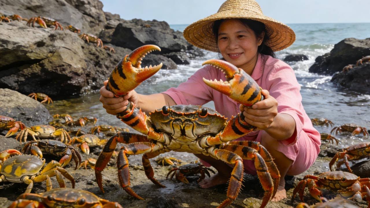 发现超大螃蟹洞！挖出来一看，竟然是蟹 “祖宗” 级巨无霸