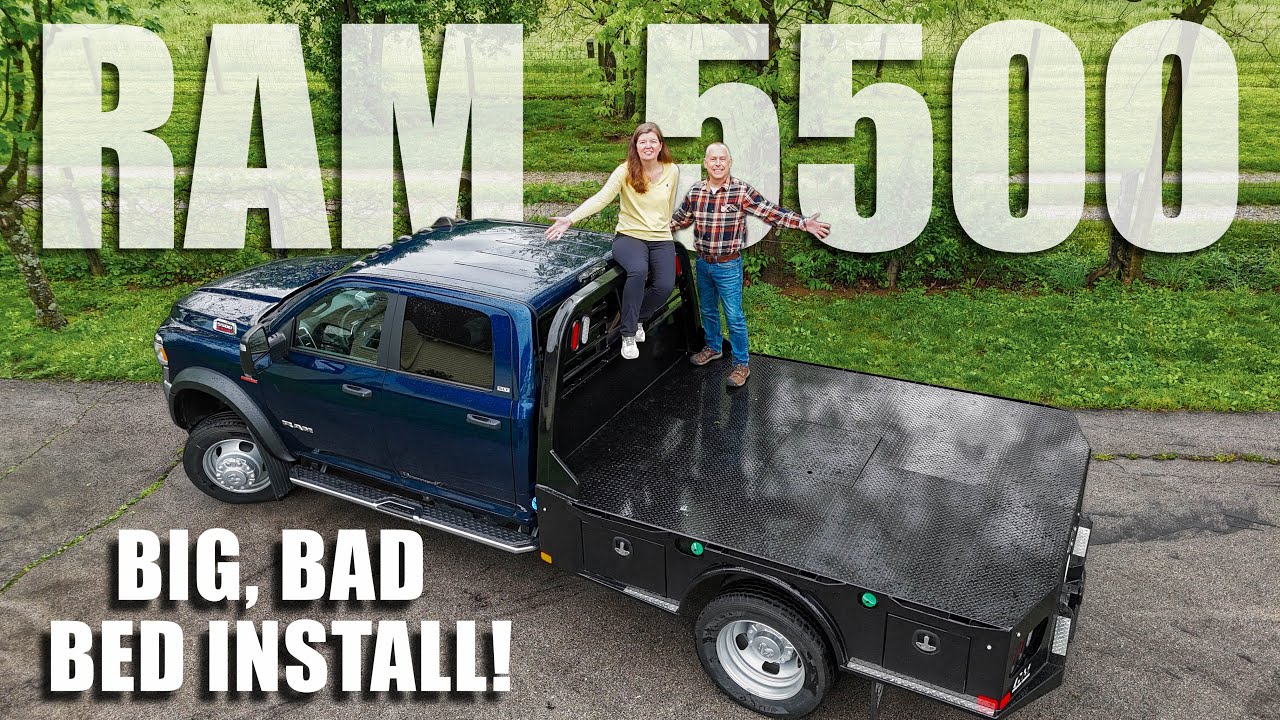 Installing a CM Skirted Flatbed on Our 2024 Ram 5500 [4K UHD] | The Chassis Cab Monster Hauler