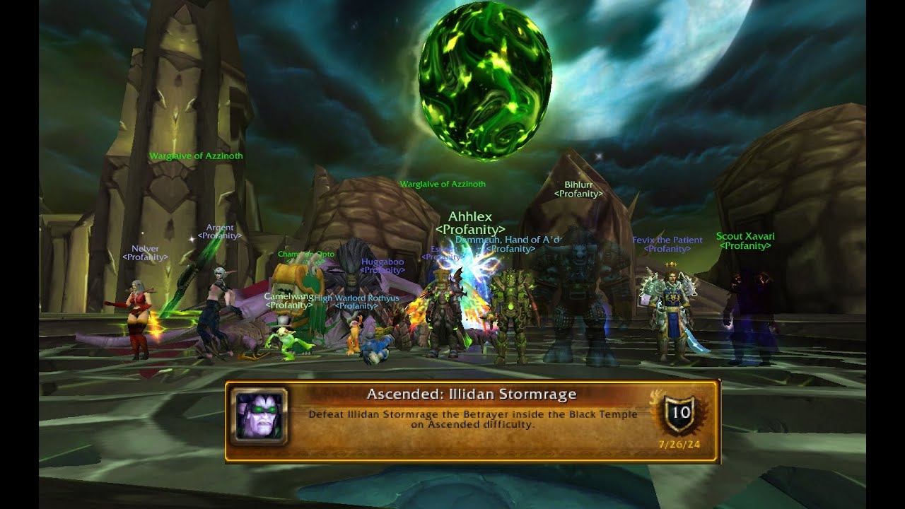 Ascension A52 | Profanity | Ascended Illidan Stormrage (2nd kill, with comms)