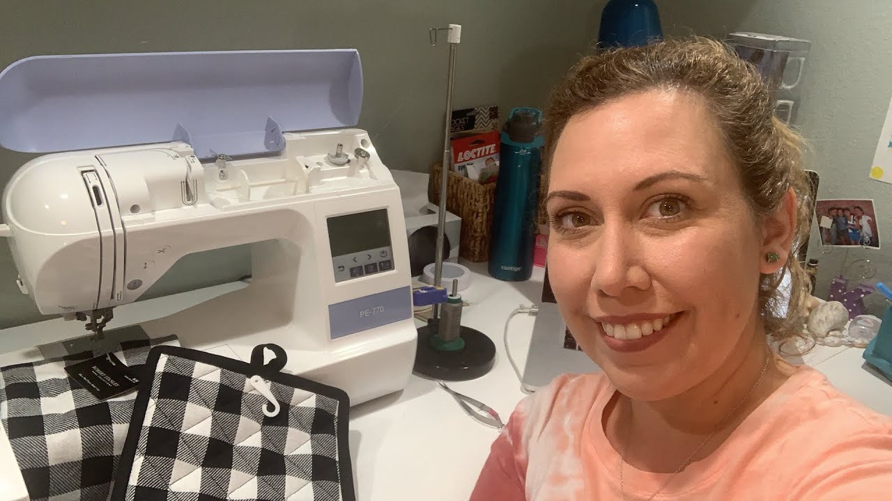 Sip & Stitch Live Beginner Machine Embroidery Tutorial Appliqué Christmas Dish Towel plus Bonus HTV