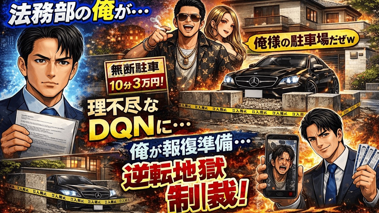 【スカッと】自宅の駐車場に無断駐車する高級車「公道だろw」と開き直るDQN→俺「あ、そうですか」→入口をコンクリブロックで塞いで1週間海外旅行に行った結果、警察沙汰の大騒ぎにw