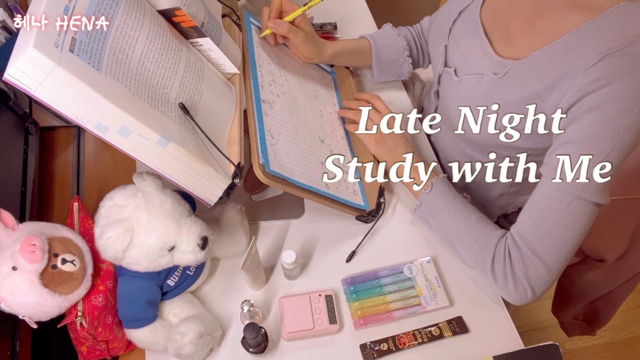 늦은 밤 변호사시험 N시생과 공부해요 | Late Night Study with Me 1hr | fire crackling ASMR