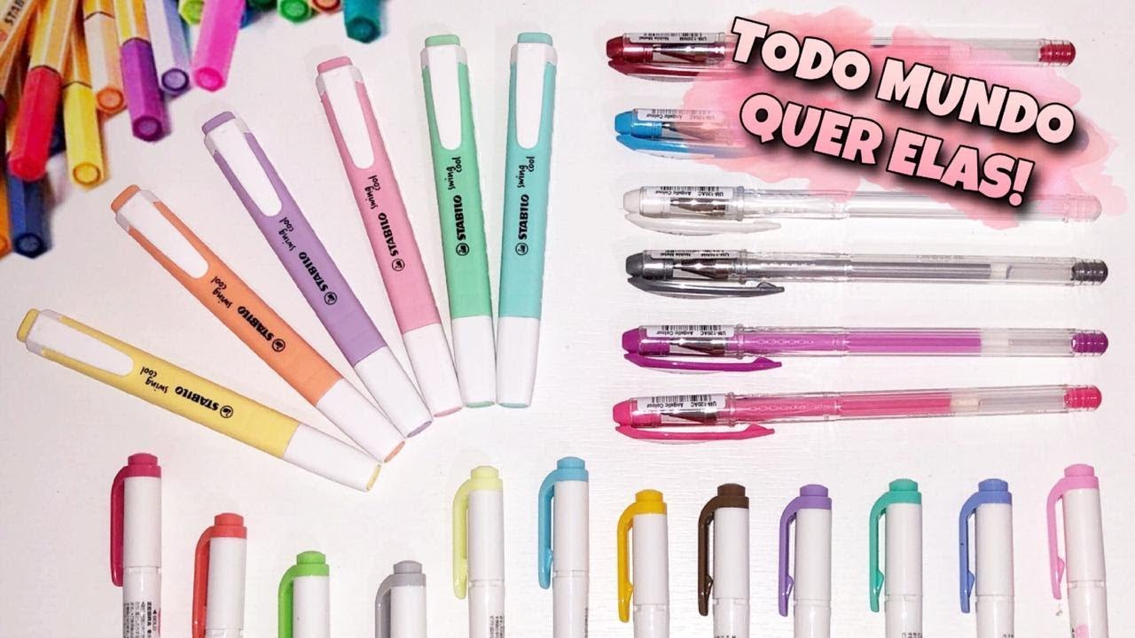 CANETAS FAMOSINHAS DO INSTAGRAM l Valem a pena mesmo? l Stabilo, Uni-ball, Mildliner l Parte 2