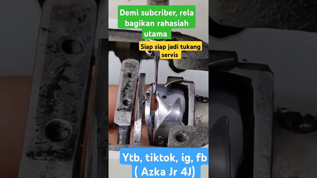 servis mesin jahit, jahitan loncat, tidak nyangkut sama skali @azkajrtutorial1234