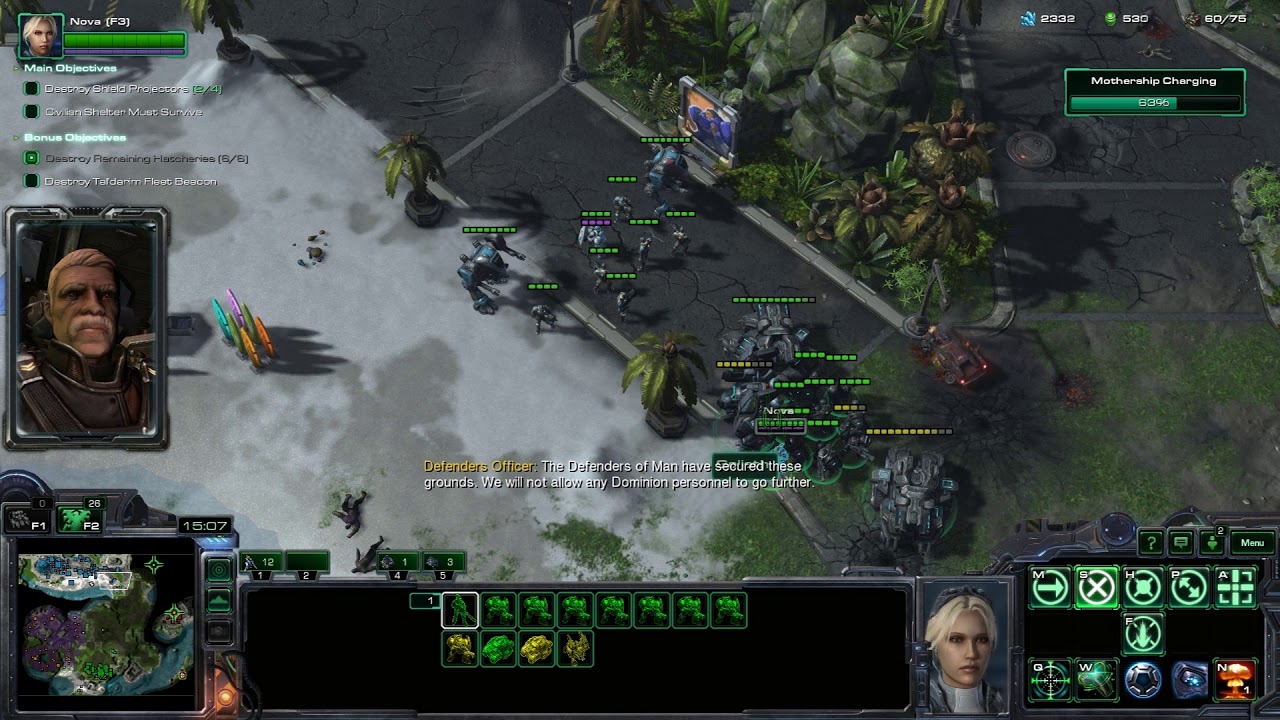 Starcraft II Nova Covert Ops Easter Egg - Defenders of Men getting angry