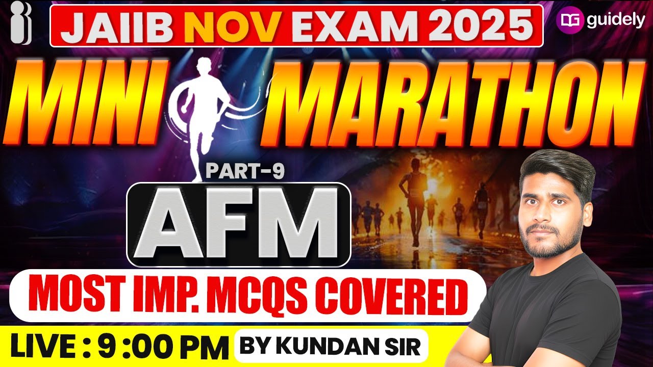 JAIIB Nov 2025 Mini Marathon | AFM Complete MCQ Practice | Part-9 | JAIIB Online Classes 2025