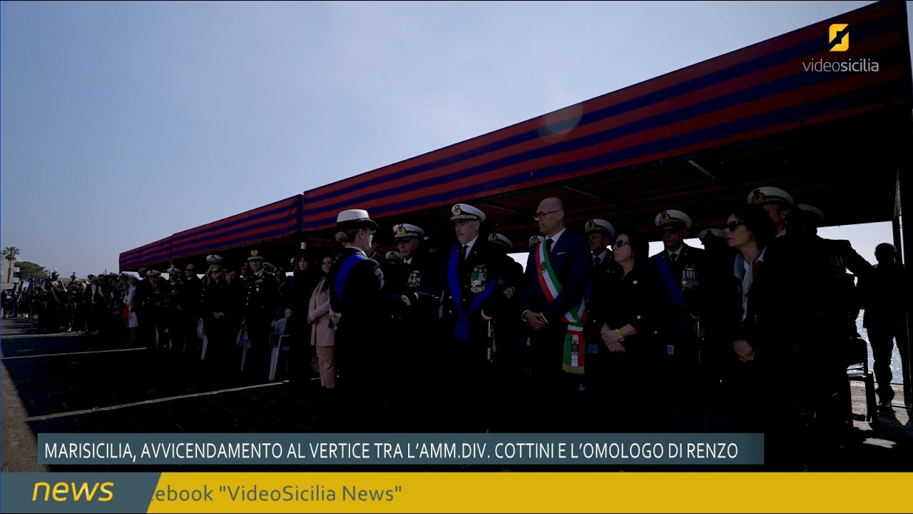MariSicilia, avvicendamento al vertice tra l'Amm. Div.  Cottini e l'omologo Di Renzo