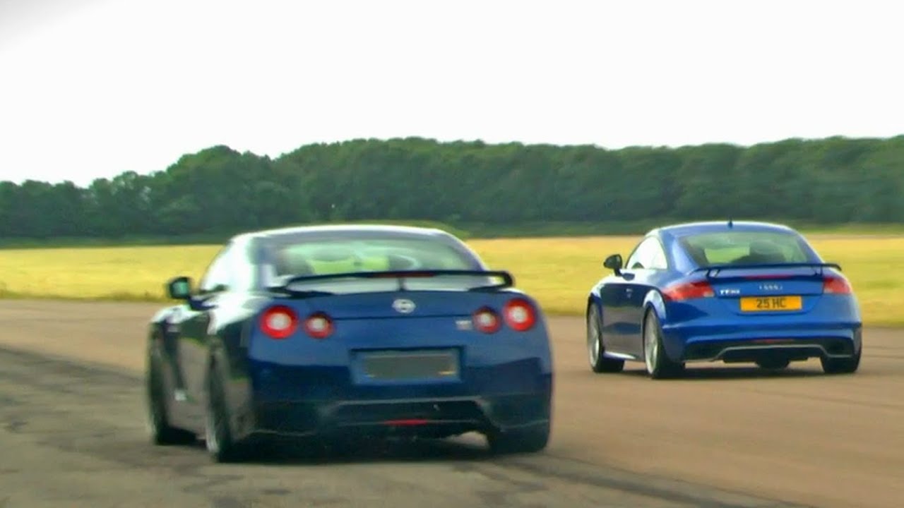 Audi TT that beats Nissan GT-Rs?? - Launch control and drag races on drag strip [HD]
