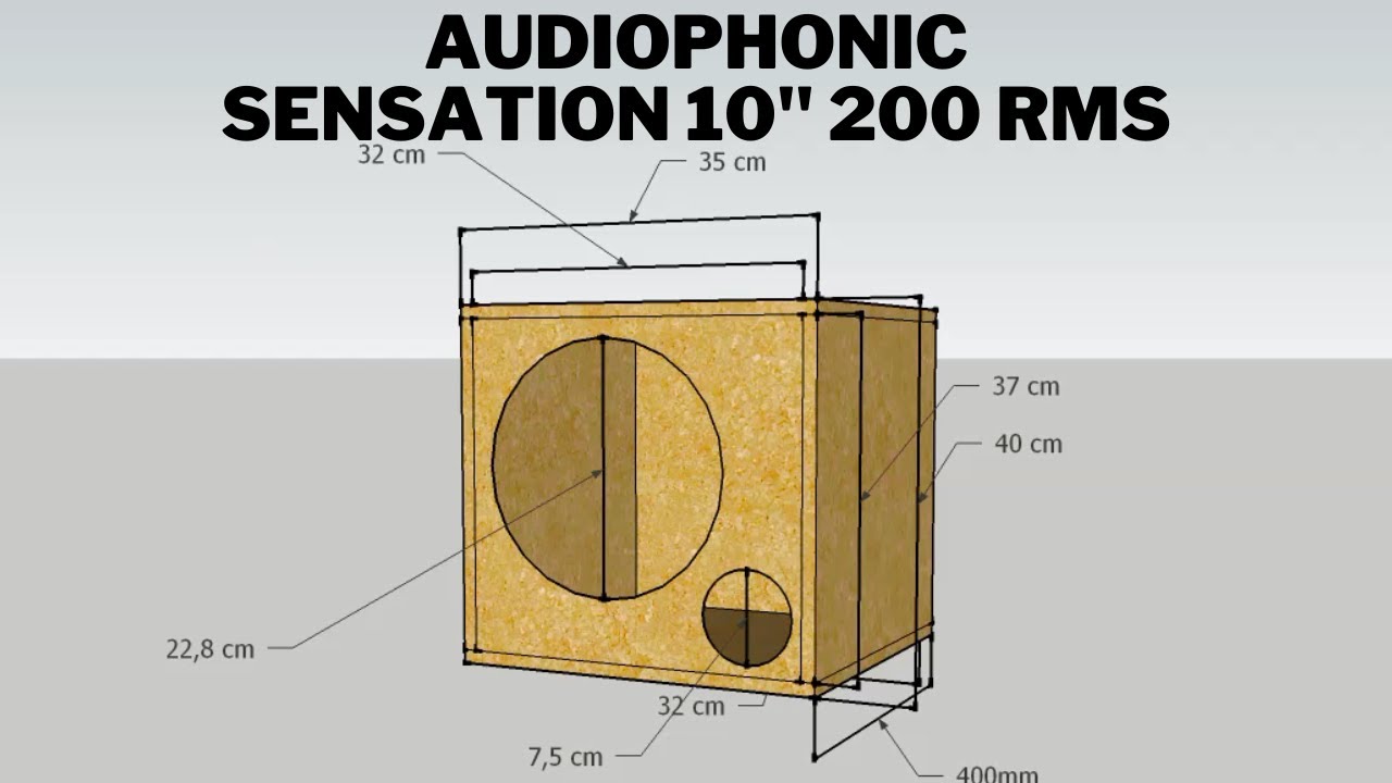 Projeto de caixa Audiophonic Sensation S110 S2 10
