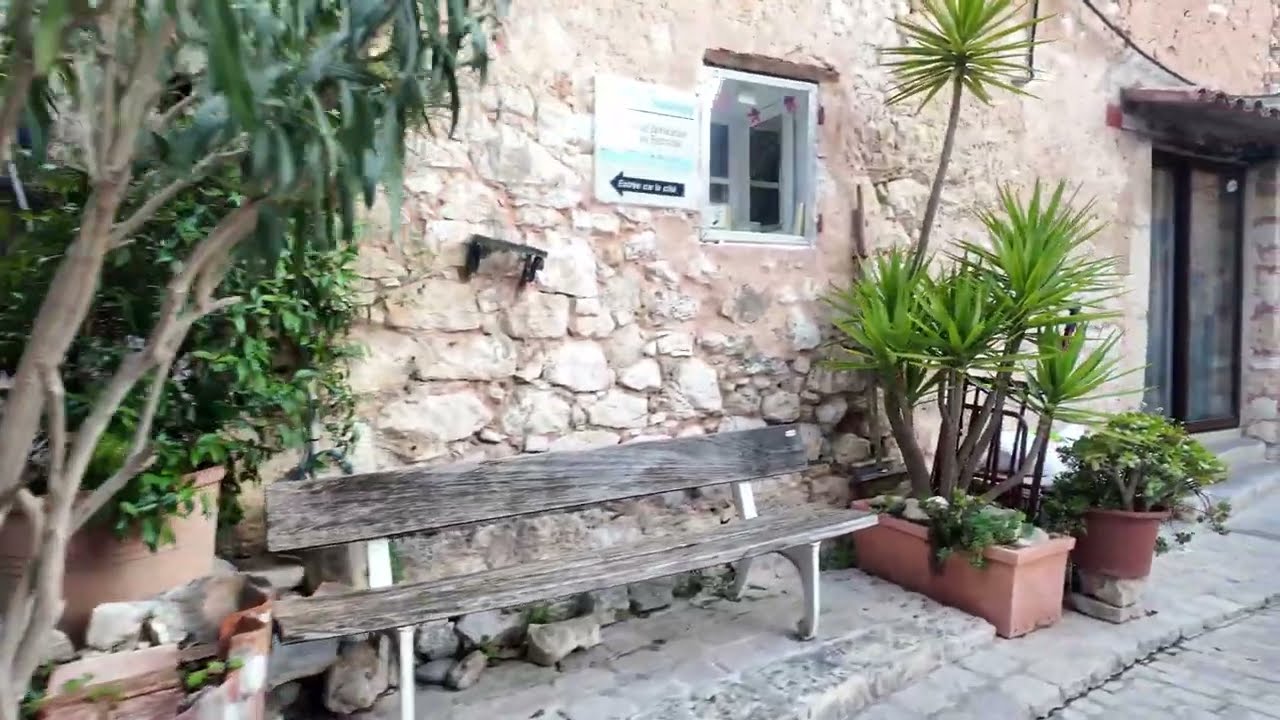 Walk, Walking, Relax, 4K, France,  Tourette-sur -Loup, Old Town, Morning