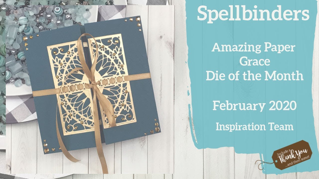 Spellbinders Amazing Paper Grace Die of the Month | February 2020 | An Elegant Reveal Shutter Card!