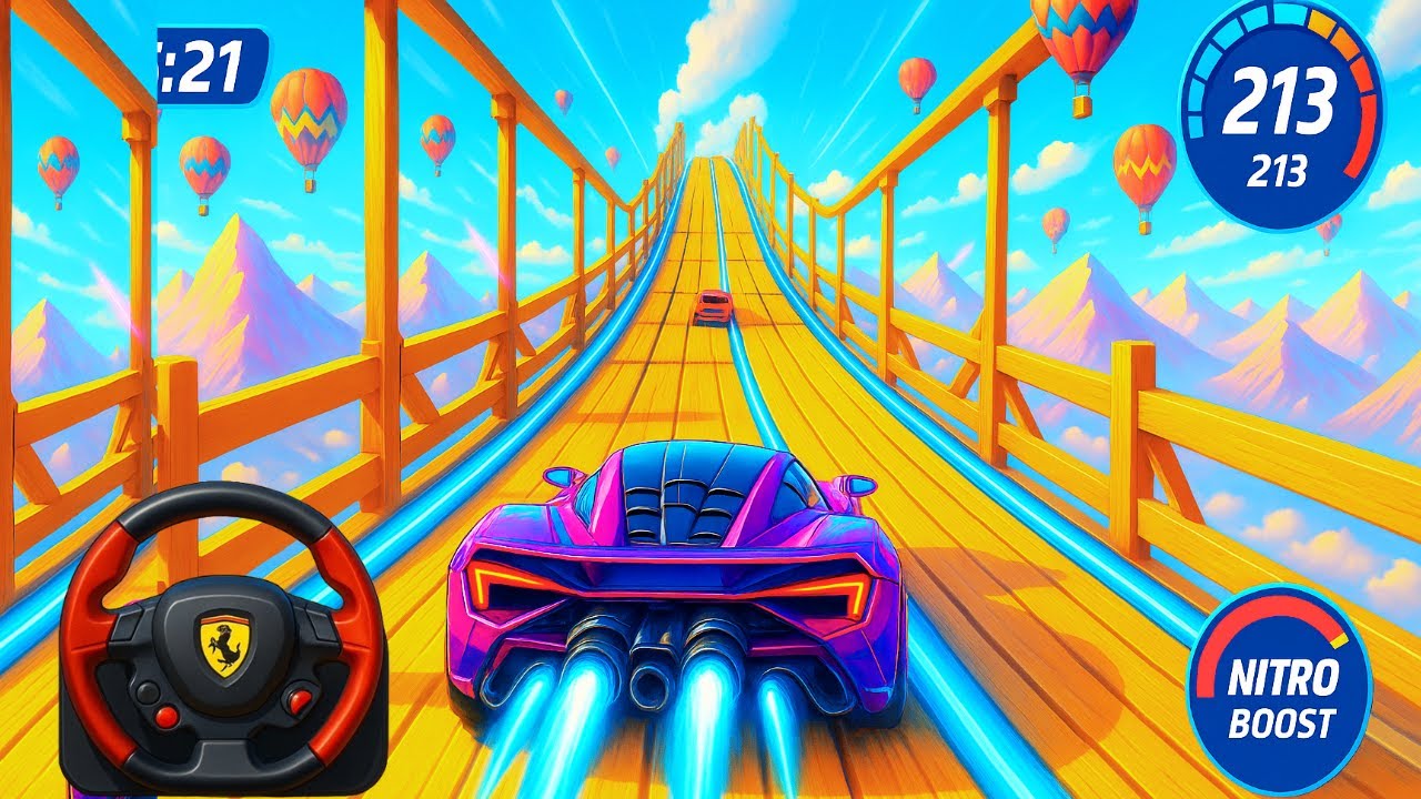 Extreme Mega Ramp Car Racing Stunts 2025 - GT Car Stunt Master Simulator 3D - Android Gameplay #01