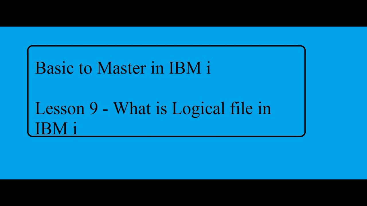 Basic to Master in IBM i Lesson 9: Logical file in IBM i (AS400)