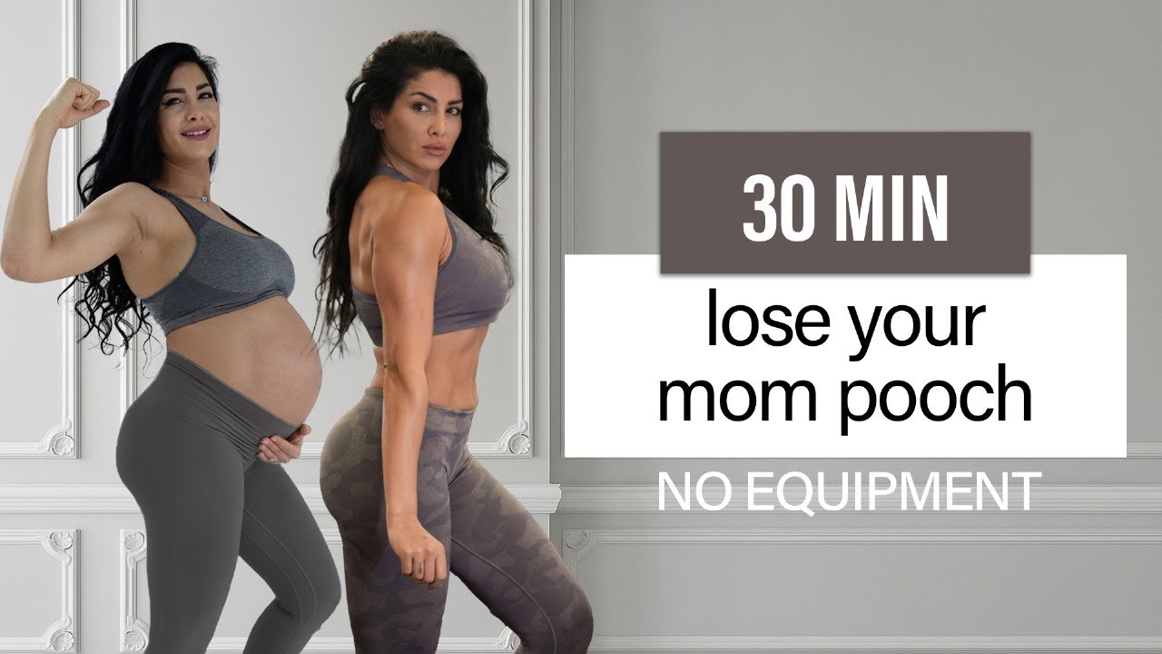 ByeBye Mom Pooch: 30 Min Sweat Workout at Home