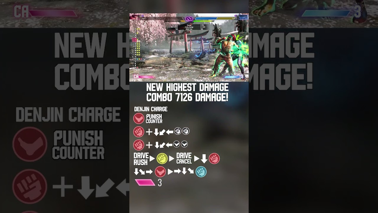 NEW RYU HIGHEST DAMAGE COMBO
