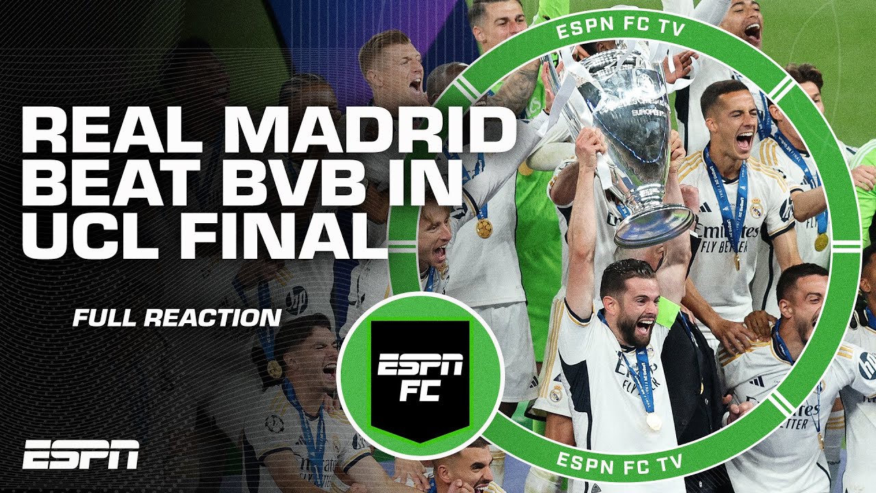 FULL REACTION: Real Madrid win Champions League Final over Borussia Dortmund 🏆 | ESPN FC
