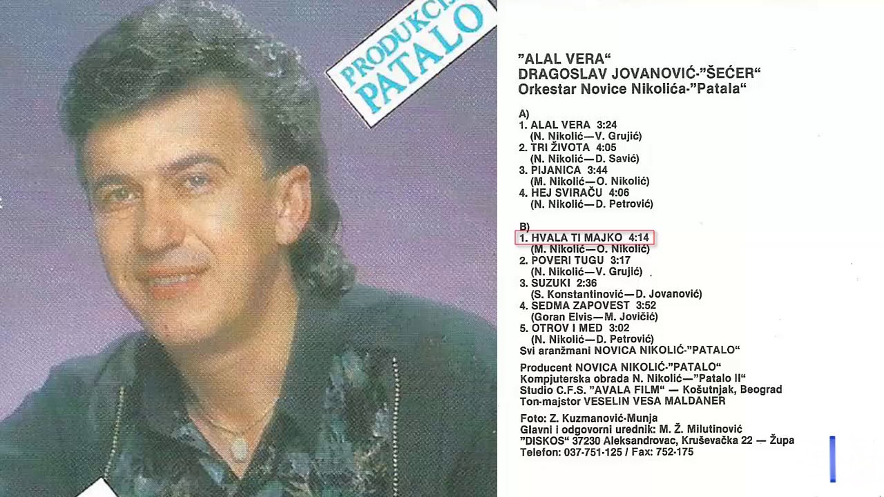 Dragoslav Jovanovic Secer - Hvala ti majko - (Audio 1993)