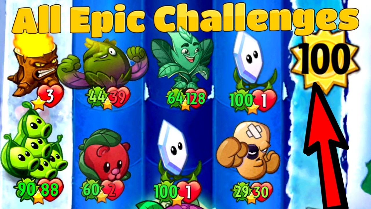 Plants vs Zombies Heroes All EPIC CHALLENGES PVZ Primal Gameplay