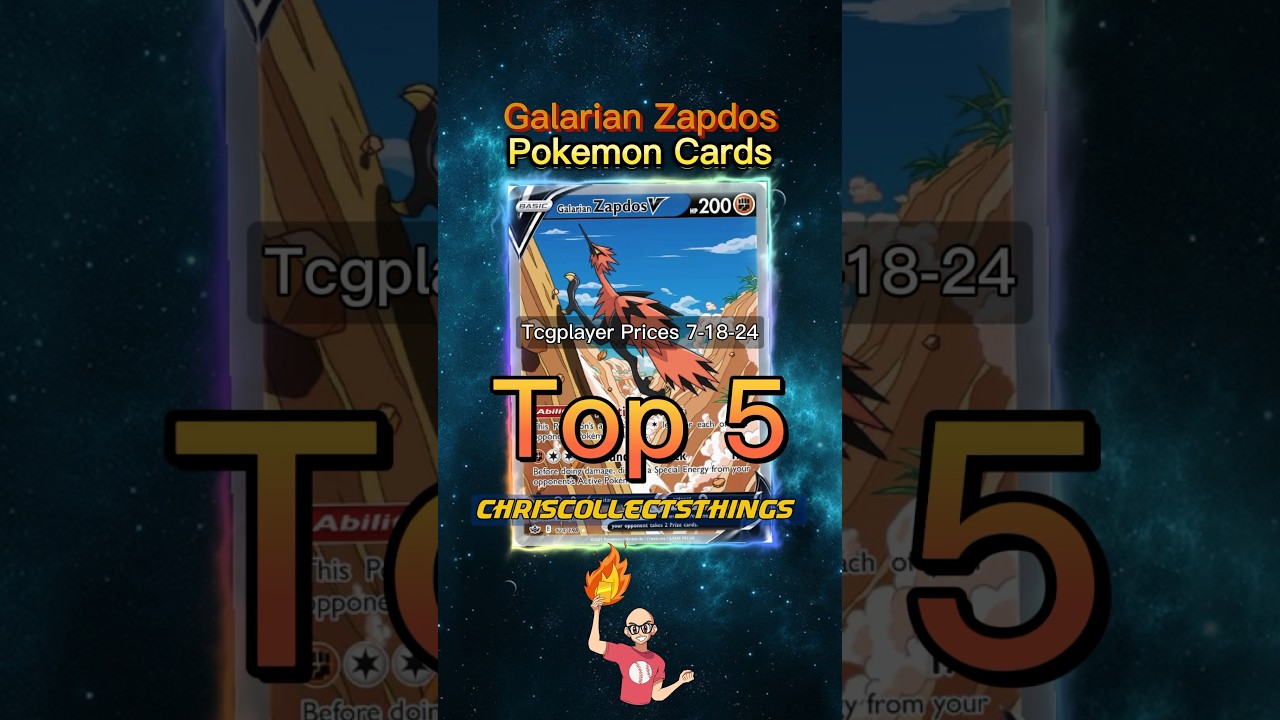 Top 5 Pok&eacute;mon Galarian Zapdos Card ⚡️ #shorts #zapdos #galarianzapdos