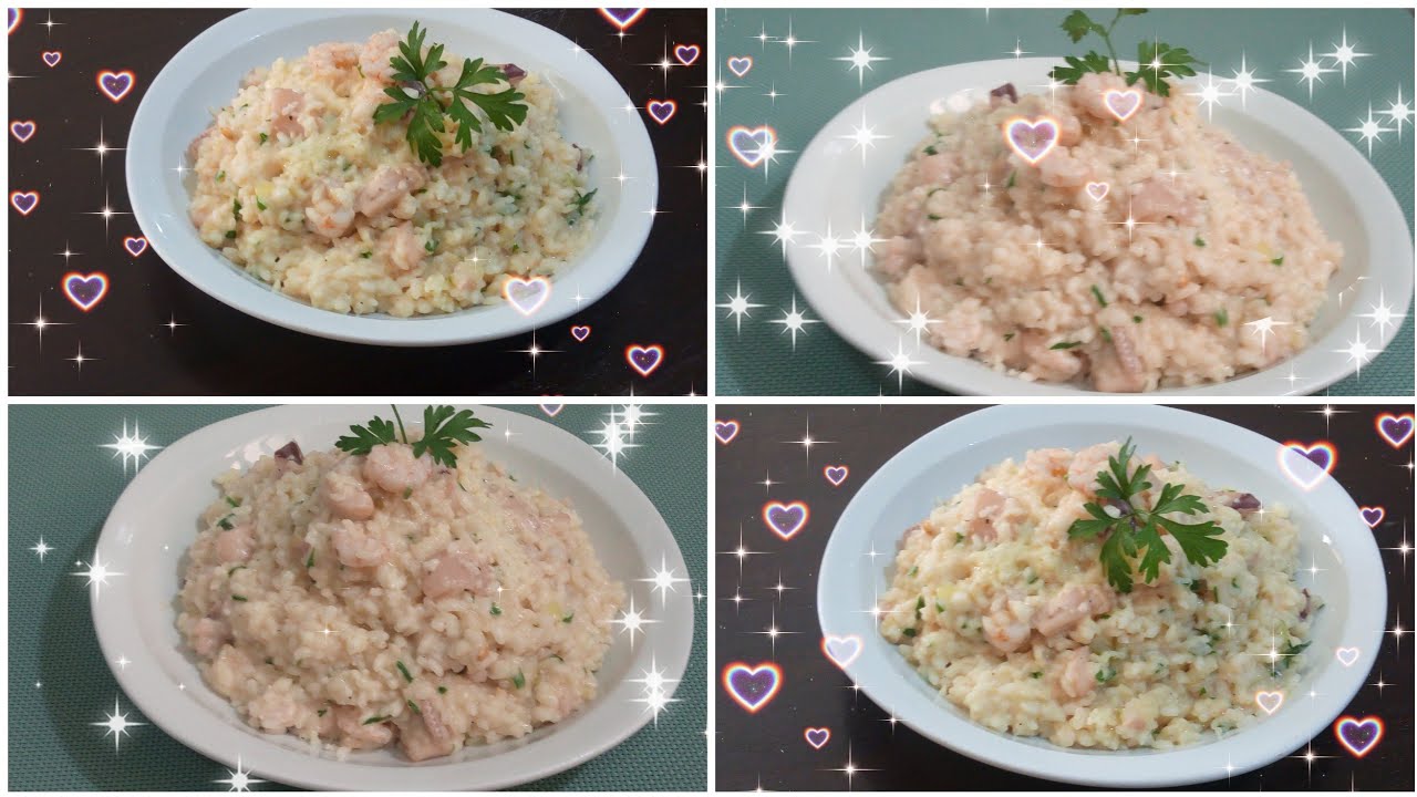 # ريزوطو#  أرز بفواكه البحر #طبق إيطالي# Risotto aux fruits de mer