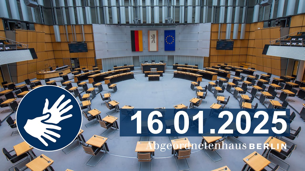 59. Plenarsitzung im Abgeordnetenhaus von Berlin, 16.01.2025 (ohne Aktuelle Stunde und Fragestunde)