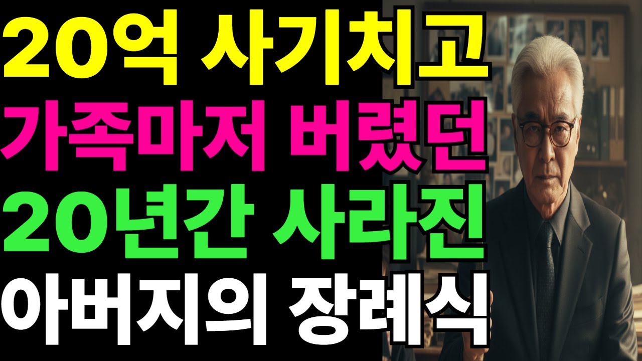 20억 사기치고 가족마저 버렸던 20년간 사라진 아버지의 장례식 [자식걱정][시니어사연][오디오북][사이다사연]
