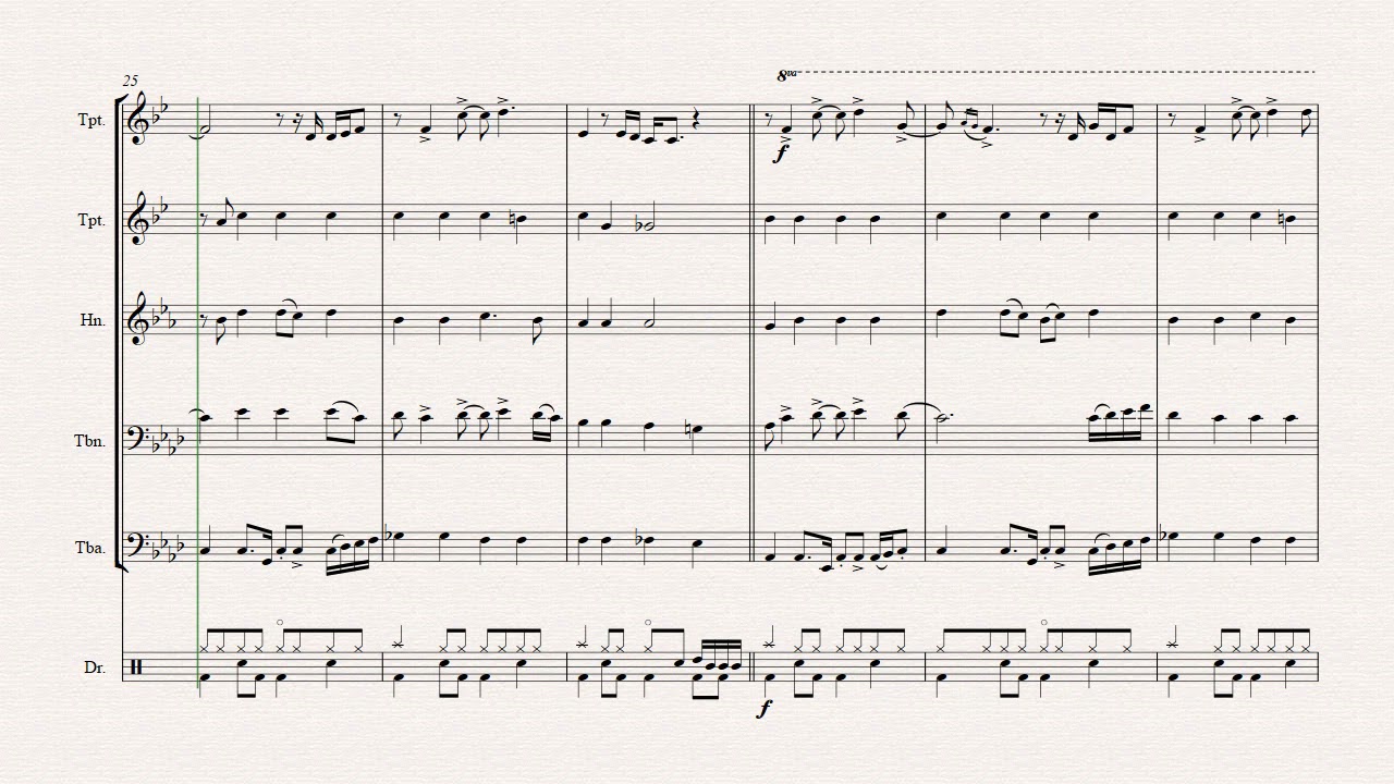 All By Myself - Celine Dion - Brass Quintet