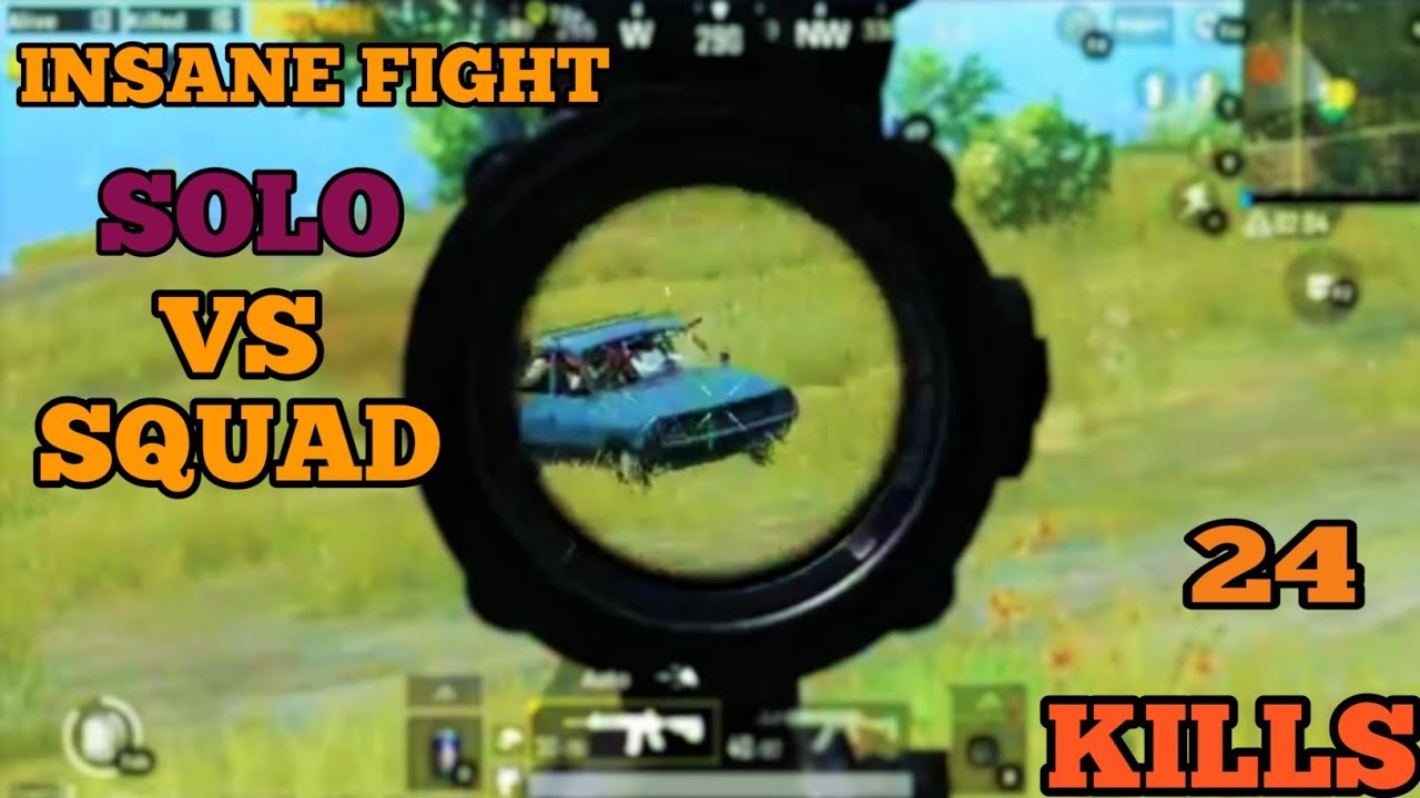 #pubg #pubgMobile #squadwipes [EVERY PUBG PLAYER WATCH THIS INSANE FIGHT SOLO VS SQUAD 24 KILLS