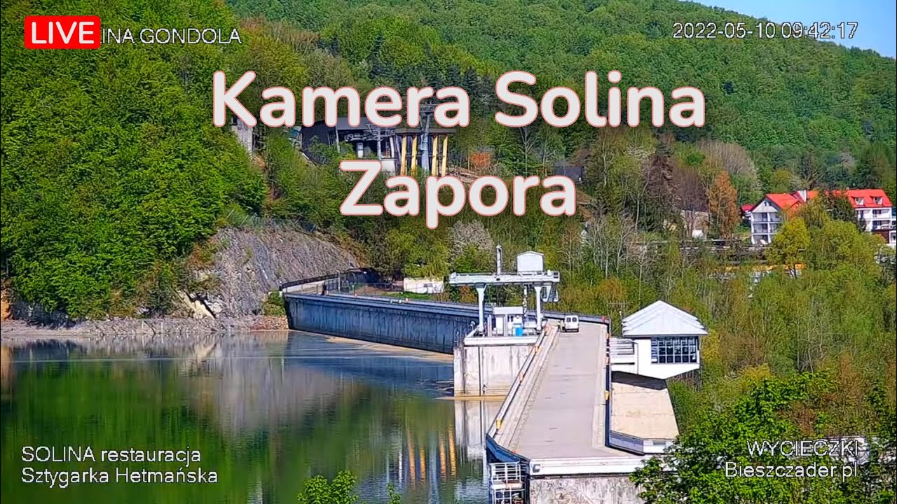 Kamera kolej Solina - zapora, kolejka gondolowa, kamera obrotowa. Udostępnij na FB