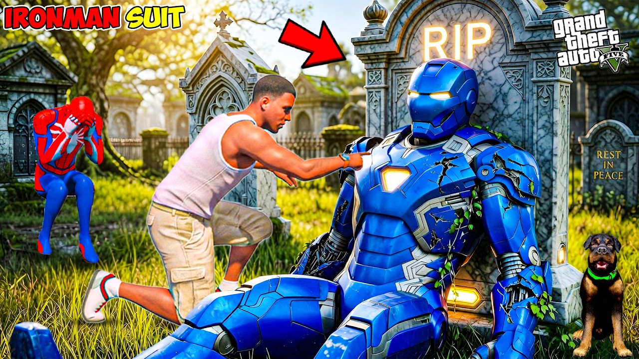 Franklin & Shinchan Restoring An Abandoned Elemental Ironman's Suit in GTA 5 !