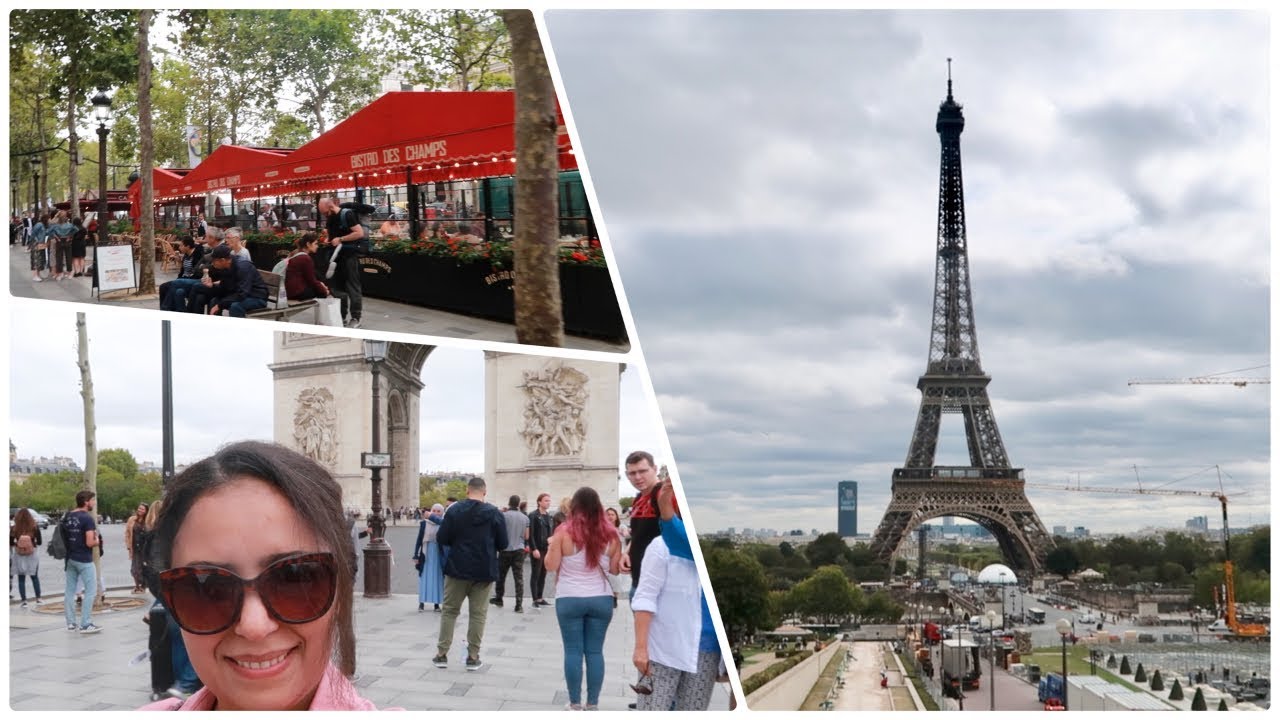 جولة في شانزيليزيه و برج ايفل Champs Elysees and Eiffel tower