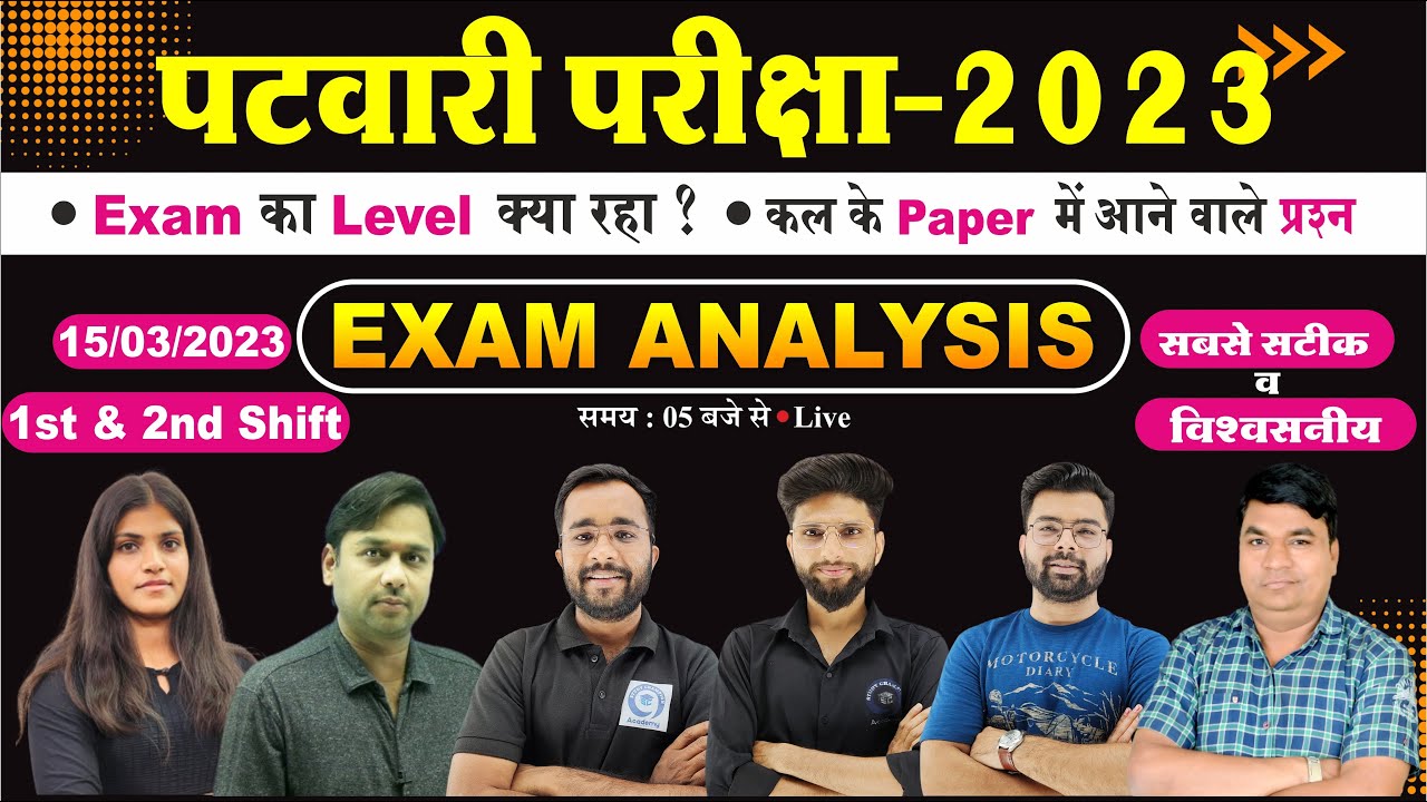 Patwari 15 March All Shifts Paper Analysis | पटवारी पेपर Analysis | LIVE PATWARI EXAM ANALYSIS |