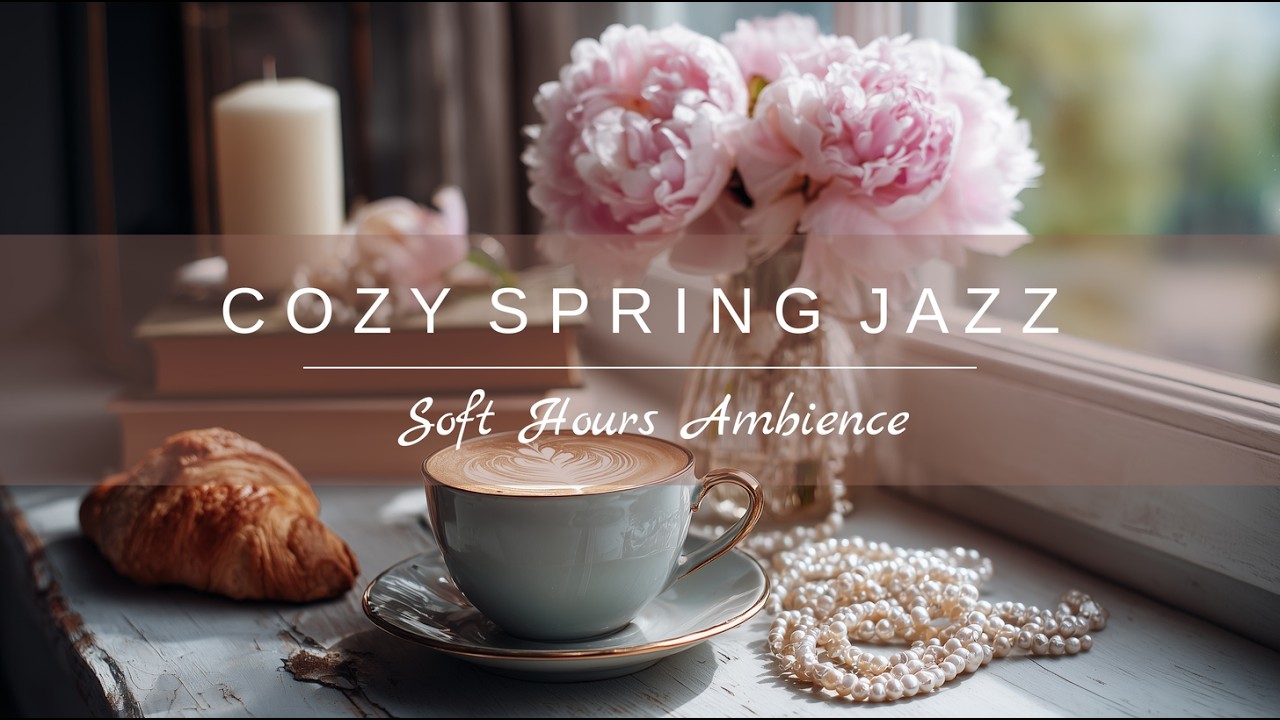 Rainy Spring Morning Ambience ☕ Steaming Coffee, Books & Soft Relaxing Sounds for Study & Calm