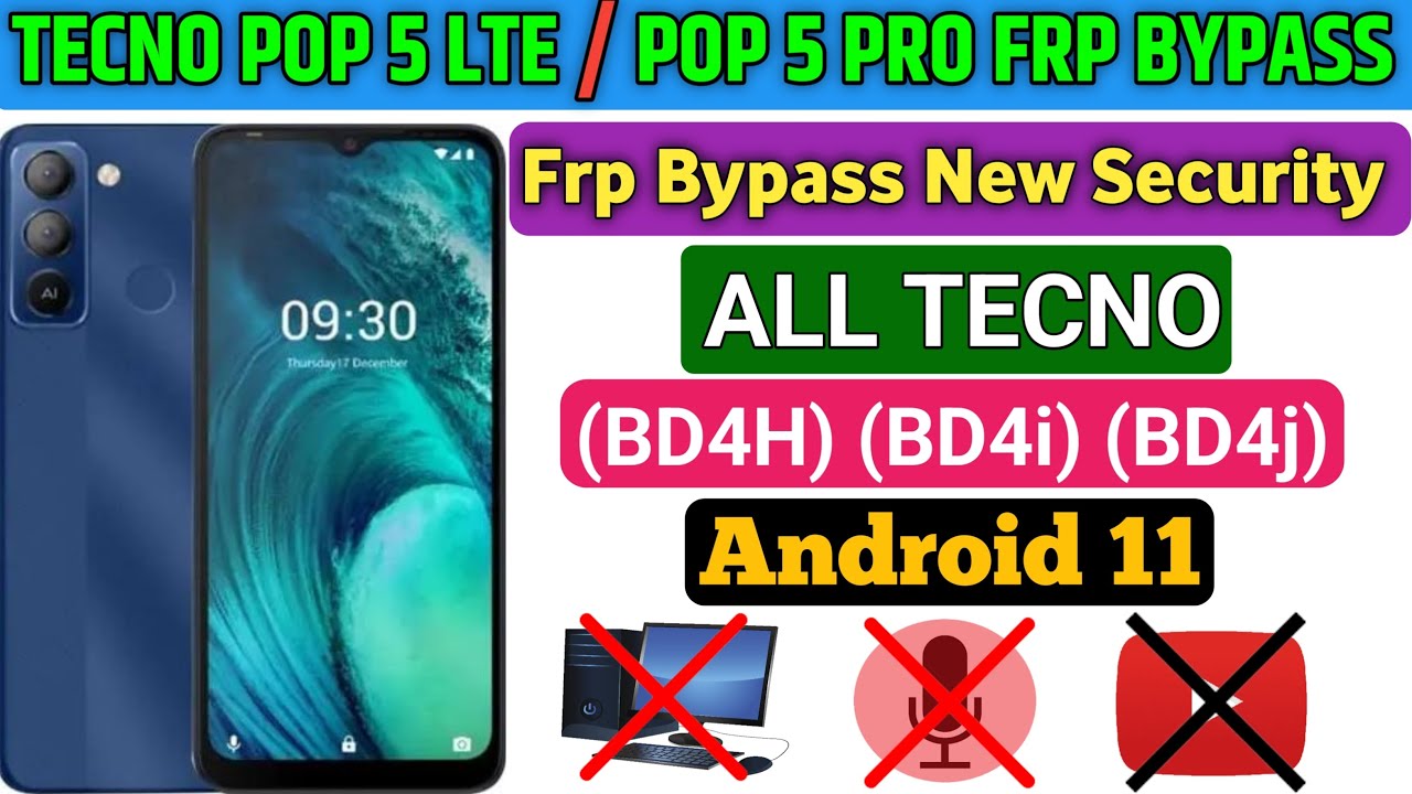 Tecno Pop 5 Lite Frp Bypass 2024 || Tecno Pop 5 Pro Frp Bypass || Tecno Android 11 Frp Bypass