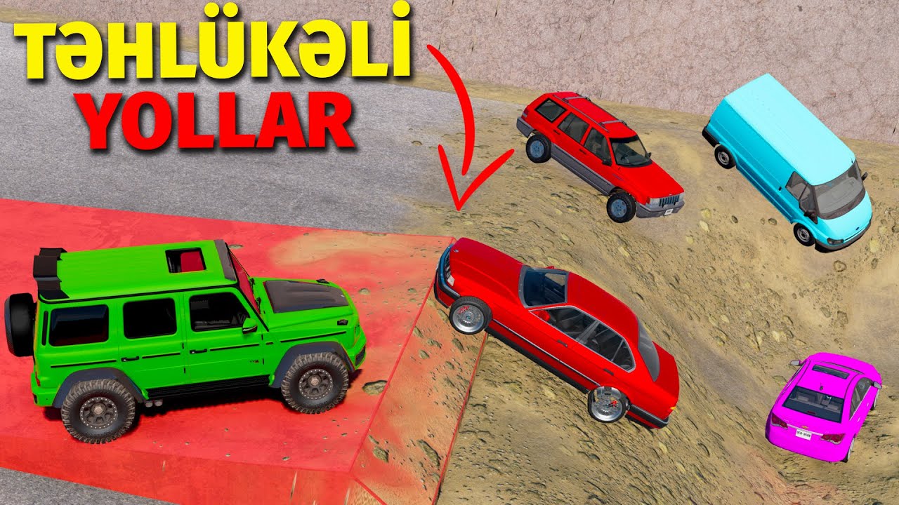 Təhl&uuml;kədə Olan Maşınlar #5 G63 Qalik, Ford Transit, Cruze,  BMW E36 | BeamNG.Drive #sahmarehmedov