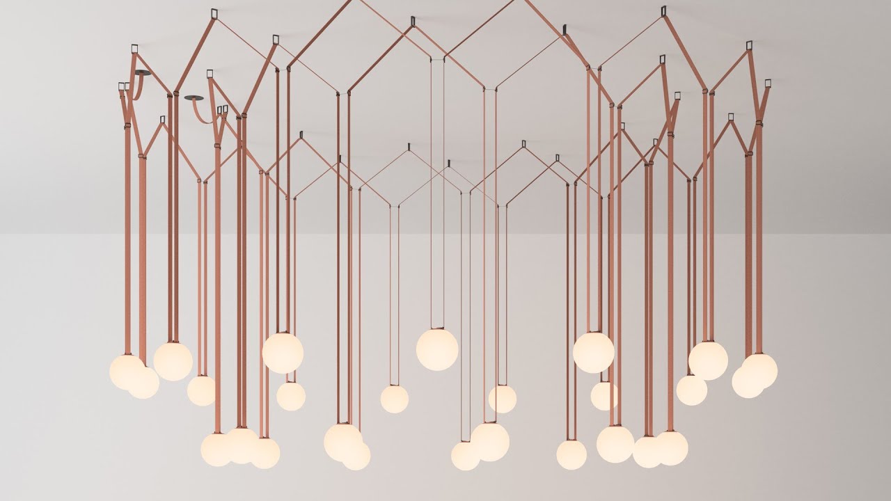 This lighting system uses textile ribbons instead of cables