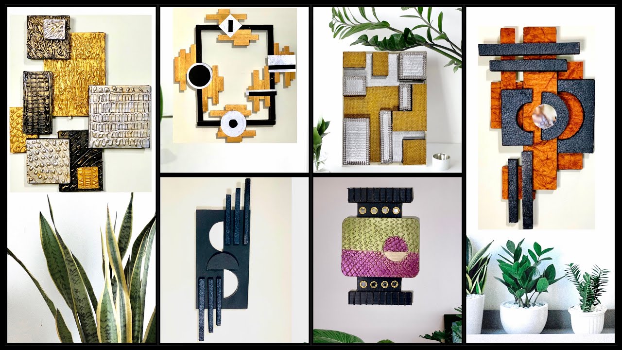 6 Unique Abstract Wall Hanging Craft Ideas|gadac diy|Wall Decor Ideas|Home Decorating Ideas|Handmade
