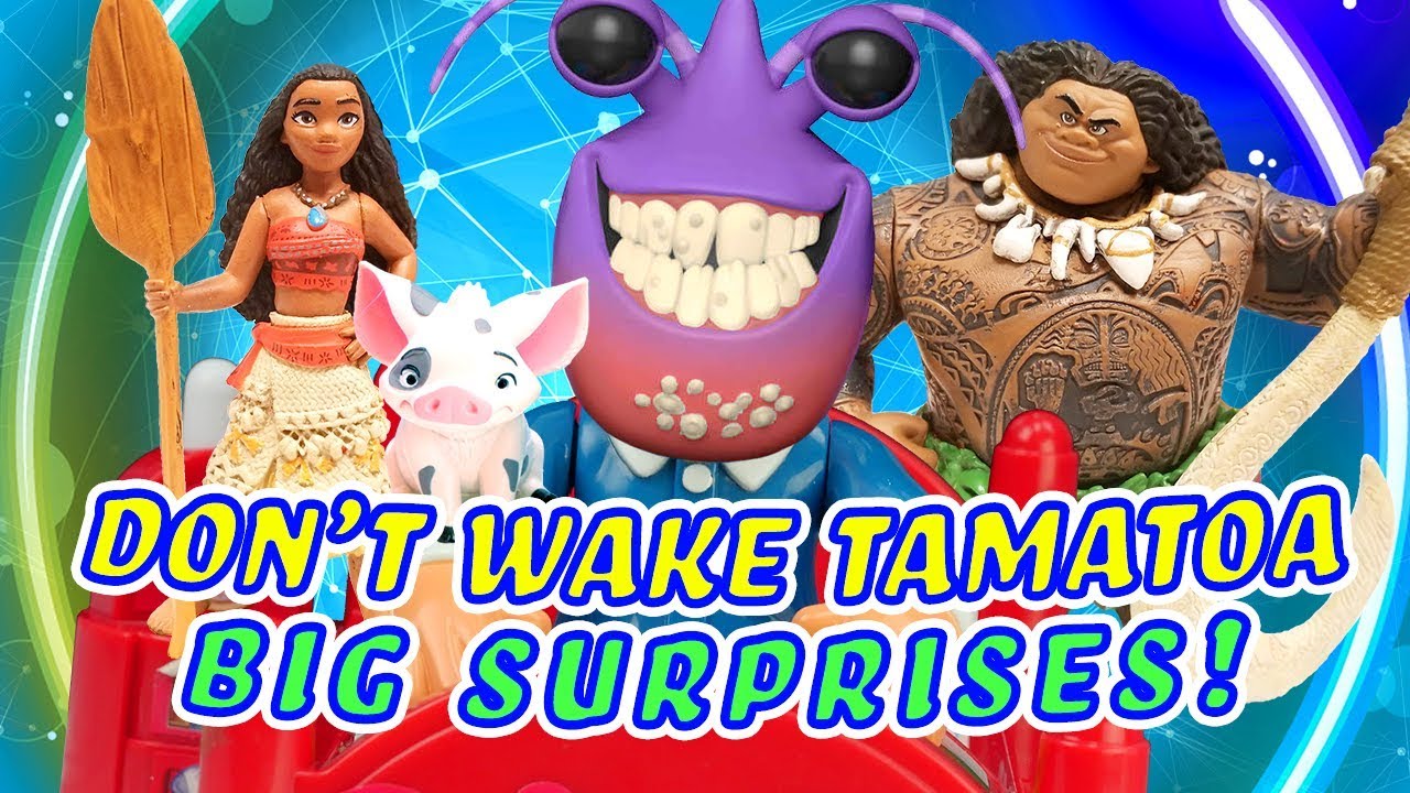 Moana Don't Wake Daddy Tamatoa Game with Maui and a Surprise Toy!