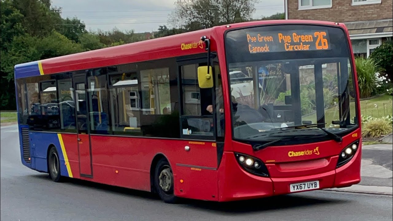 Nice revs + 40mph!! Chaserider 498 YX67 UYB. Alexander Dennis ADL Enviro200 E20D Allison. Route 26 