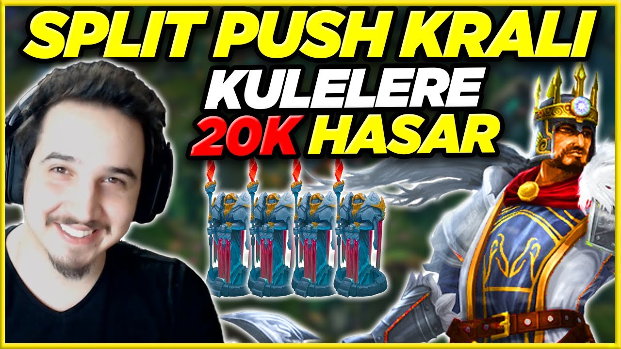 SPLIT PUSH KRALI TRYNDAMERE | TAKIMINA KÜS 20K KULE HASARI | Valiant - Tryndamere