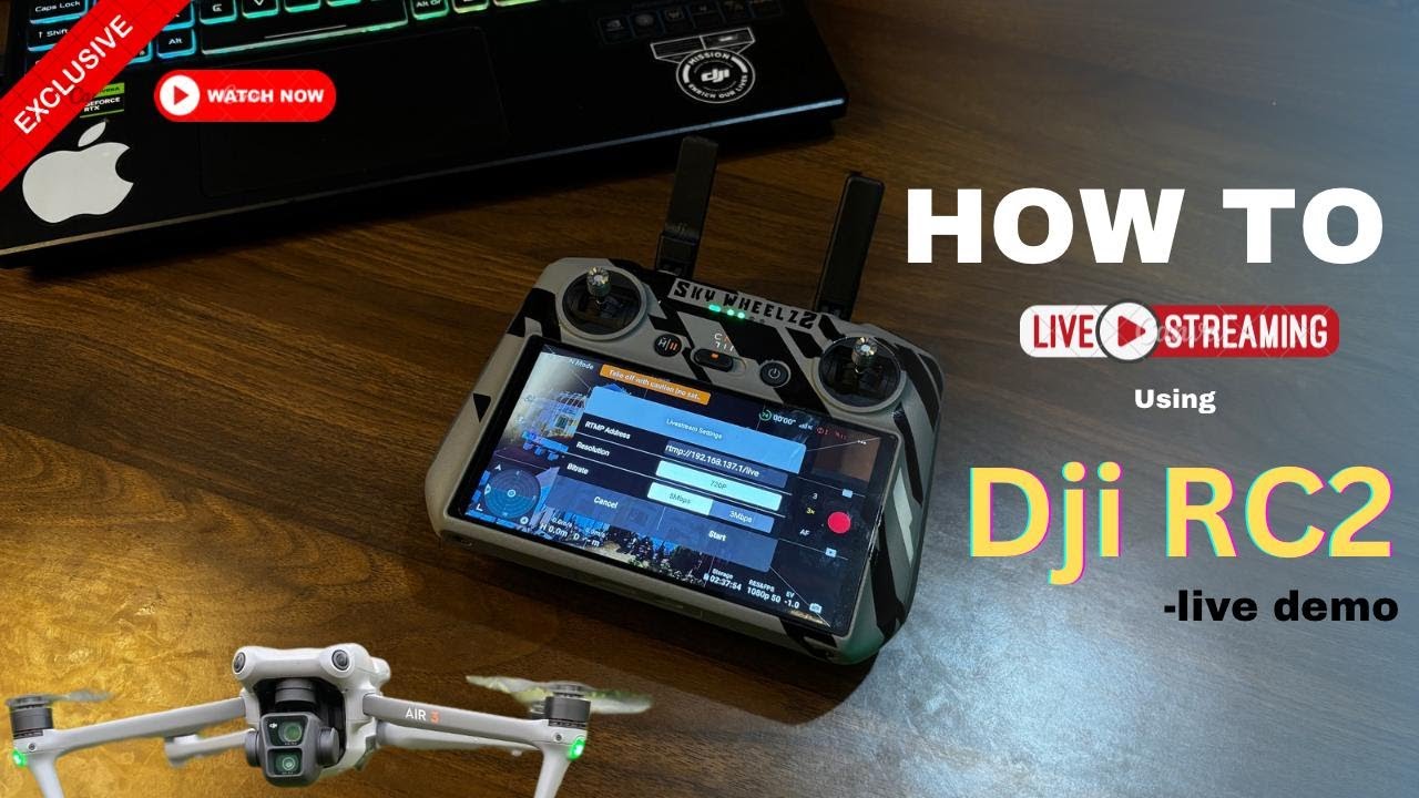 How To Live Stream for Dji drone RC2-Wireless