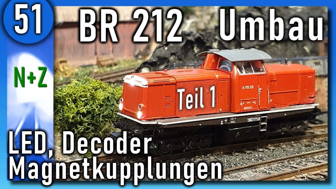 Lok Umbau N - Auf engsten Raum. Es geht!  - TRIX BR212 (V100) [Teil 1]  🚂 LED Decoder Magnetkupplung