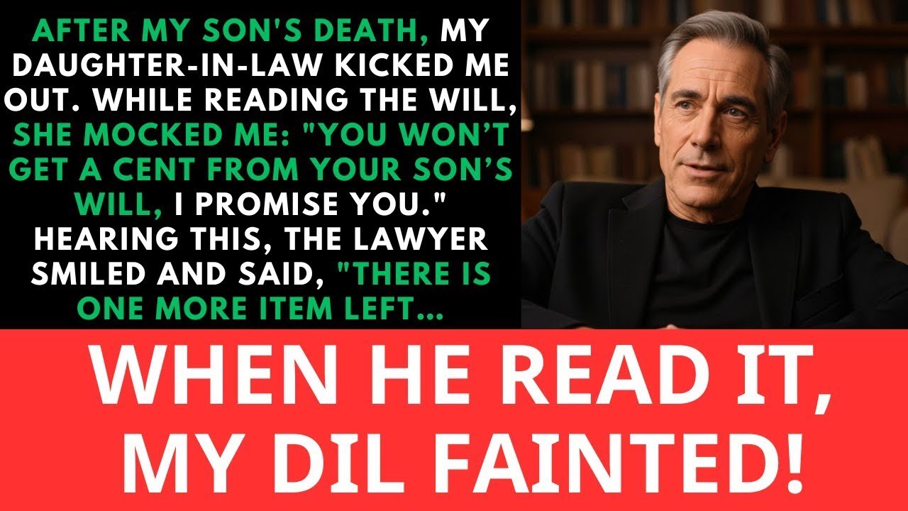 After My Son Died, His Wife Kicked Me Out And Promised To Leave Me Penniless, But When The Lawye